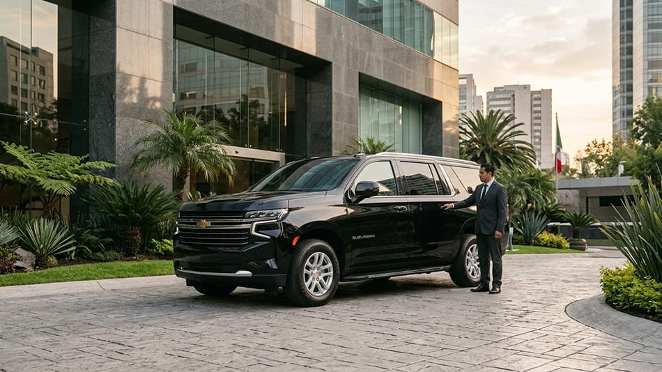 Camioneta blindada de lujo con blindaje certificado para protección en traslados de alto riesgo.